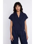 Marineblauwe jas Orinora