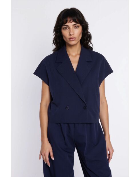 Marineblauwe jas Orinora