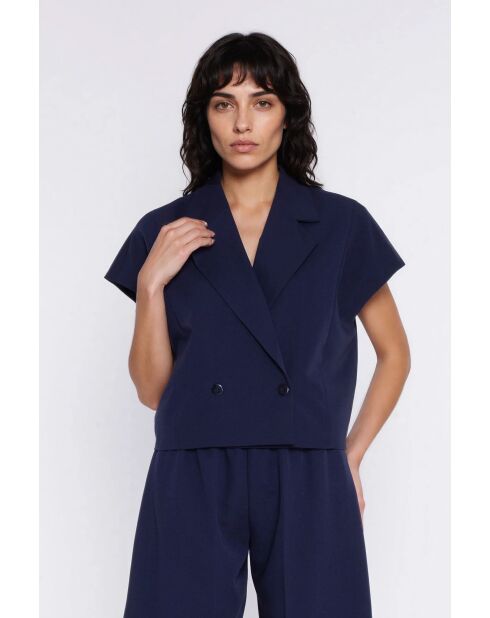 Marineblauwe jas Orinora