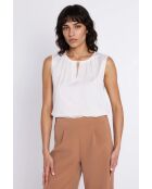 Ecrufarbene Bluse Azélie