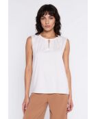 Ecrufarbene Bluse Azélie