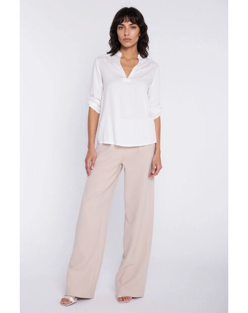 Ecrufarbene Bluse Anéli