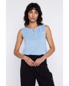 Lichtblauwe blouse Léolia
