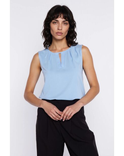 Lichtblauwe blouse Léolia