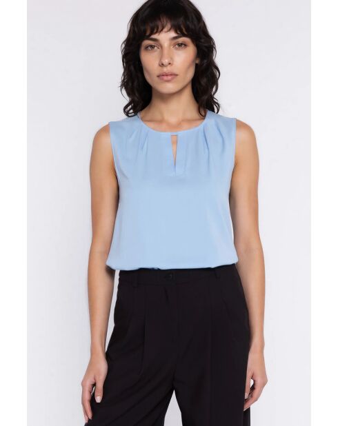 Lichtblauwe blouse Léolia