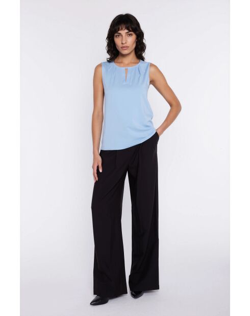 Lichtblauwe blouse Léolia