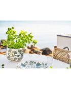 Vaso da fiori in ceramica bianca mista - 225x225x175 cm