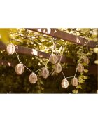 Guirlande lumineuse LED Carlisle en polyrotin/métal naturel/noir - 180x6x6 cm