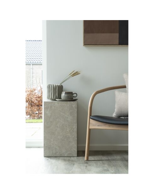 Grijze keramische bloempot - 15x15x15 cm