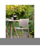 4 Esszimmerstühle Manzano, stapelbar, Polypropylen, taupe, 56 x 49 x 81 cm