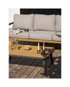 3 portacandele in vetro marrone fumé