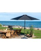 Houston Regenschirm mit Kurbel und neigbarer schwarzer Metallstange - 300x300x243 cm