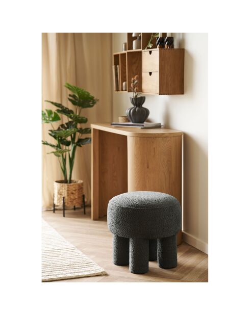 Pouf Canberra antracite - 43x43x43 cm