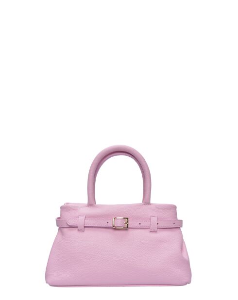 Anaïs roze leren draagtas - 17,5x26x13 cm