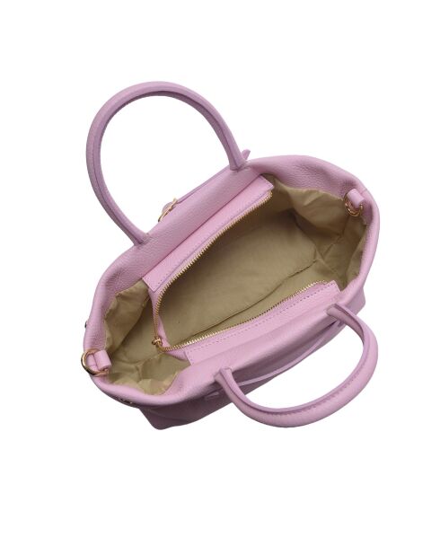 Anaïs roze leren draagtas - 17,5x26x13 cm