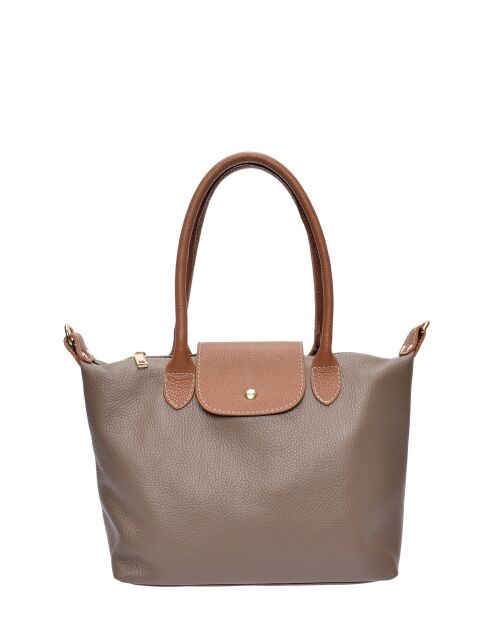 Seraphina modderleren schoudertas - 25x36x10,5 cm