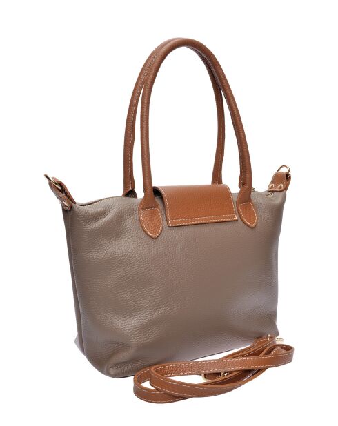 Seraphina modderleren schoudertas - 25x36x10,5 cm