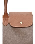 Sac bandoulière en cuir Seraphina boue - 25x36x10.5 cm