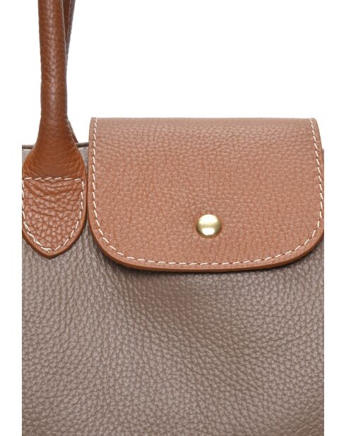 Seraphina modderleren schoudertas - 25x36x10,5 cm