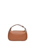 Bolso Loredana de piel coñac - 15x29,5x9 cm