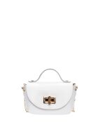 Weiße Schultertasche Amélia aus Leder - 13x19x9 cm