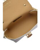 Weiße Schultertasche Amélia aus Leder - 13x19x9 cm