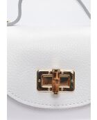 Weiße Schultertasche Amélia aus Leder - 13x19x9 cm