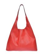 Rode leren Hobo-tas Sofia - 33x43x10 cm