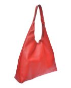 Rode leren Hobo-tas Sofia - 33x43x10 cm