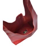 Rode leren Hobo-tas Sofia - 33x43x10 cm