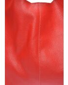 Rode leren Hobo-tas Sofia - 33x43x10 cm