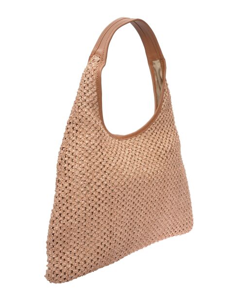 Borsa a tracolla Shana in pelle cognac - 28x37cm
