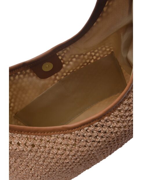 Borsa a tracolla Shana in pelle cognac - 28x37cm