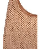 Shana Schultertasche aus cognacfarbenem Leder - 28x37cm