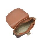 Bandolera Marcella de piel coñac - 12,5x18x7 cm