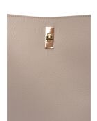 Daniela beige leren draagtas - 23x22,5x15 cm