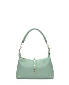 Schultertasche Carlotta aus mintfarbenem Leder - 17x28x7 cm