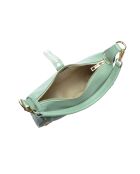 Schultertasche Carlotta aus mintfarbenem Leder - 17x28x7 cm