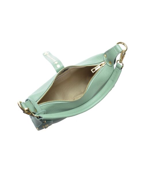 Schultertasche Carlotta aus mintfarbenem Leder - 17x28x7 cm