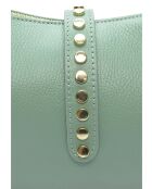 Schultertasche Carlotta aus mintfarbenem Leder - 17x28x7 cm