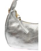 Eleanor Schultertasche aus Leder, silberfarben, 10 x 20,5 x 6 cm