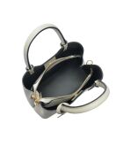 Bolso Luciana de piel beige - 16,5x22x11 cm