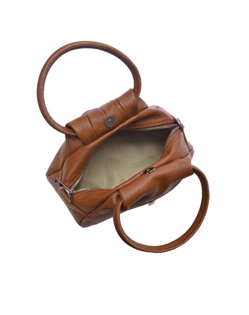 Inna Handtasche aus cognacfarbenem Leder - 16x22x12 cm