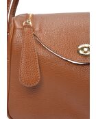 Alessandra Handtasche aus cognacfarbenem Leder - 17x26x12,5 cm