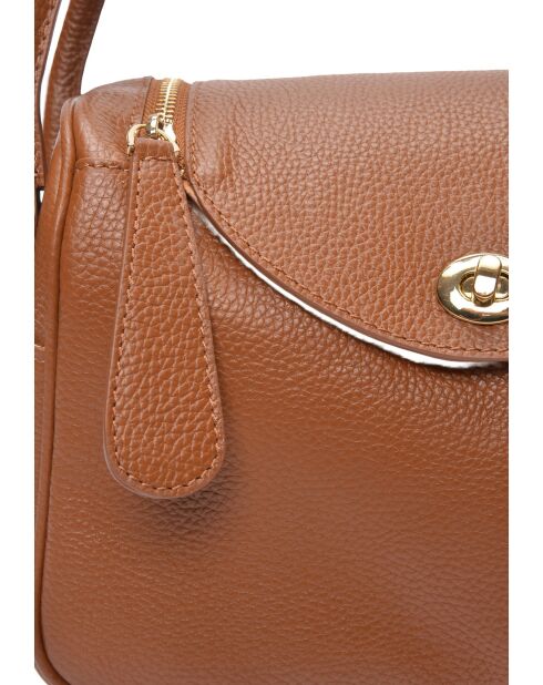 Alessandra Handtasche aus cognacfarbenem Leder - 17x26x12,5 cm