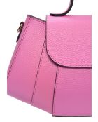 Roze leren handtas Elodie - 17x26x7 cm