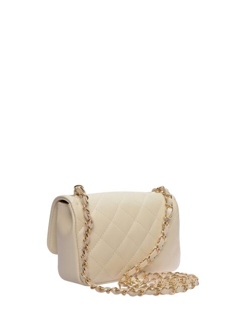 Sac bandoulière en cuir Jade beige - 12x19.5x5 cm