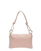 Schultertasche Capucine aus Leder in Rosa - 16x25cm