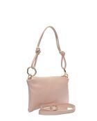 Schultertasche Capucine aus Leder in Rosa - 16x25cm