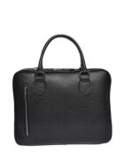 Kiara Laptoptasche aus schwarzem Leder, 28 x 36 x 11,5 cm